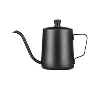 BESTYASH Caffettiera in Acciaio Inox Nera da 350ml per Casa e Hotel | Manico Termoisolante, Beccuccio Sottile per Versare, Resistenza alla Corrosione, Raccolta Rapida Dell'acqua