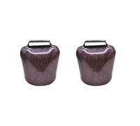 BESTYASH Campanelle per Mucche e Pecore 2 Pezzi in Bronzo Rosso Spesse e Resistenti Suono Nitido per Fattorie e Pastori