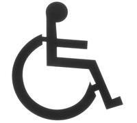 BESTYASH Cartello Porta Wc in Acciaio Inossidabile Simbolo Universalmente Riconosciuto Per Disabili Indicazione Servizi Igienici Commerciali