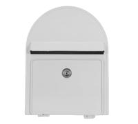 BESTYASH Cassetta Postale da Parete Vintage in Ferro Bianca, Resistente alle Intemperie con Serratura di Sicurezza, per Casa e Ufficio, Stile Classico ed Elegante