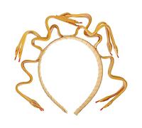 BESTYASH Cerchietto Medusa in Plastica Oro per Cosplay e Feste, Decorativo e Resistente, Accessorio per Chioma per Party e Shooting Fotografici