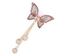 BESTYASH Charm Telefono Farfalla con Nappine in Legno Decorativo per Abbellire Custodie e Accessori con Clip Resistente e Leggero