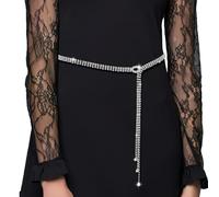 BESTYASH Cintura Borchiata Di Pietre Per Vita Sottile Ciondolo Lucente Per Donna Accessorio Elegante Per Vestiti Da Sposa e Eventi Formali