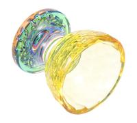 BESTYASH Ciotola Decorativa in Vetro Giallo per Offerte di Acqua Santa, Superficie Liscia e Atmosfera Calmante, per Tempio e Uso Domestico