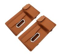 BESTYASH Clip Portaocchiali da Sole per Auto in PU Antigraffio Organizer per Visiera Parasole Set da 2 Pezzi per Custodia Multifunzionale Occhiali da Sole - Accessori Auto Pratici per