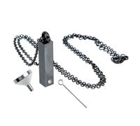 BESTYASH Collana Commemorativa Ciondolo Urna per le Ceneri in Acciaio Inox Resistente, Set Catena e Imbuto, Gioiello Significativo per Uomo per Conservare Ricordi di Persone Care