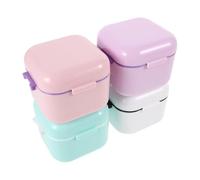 BESTYASH Contenitore Portatile per Punte Trapano Unghie 4 Pezzi in Plastica con Filtro, Supporto per Rettifica e Vassoio di Ammollo, Custodia Organizer per Manicure e Pedicure