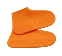 BESTYASH Copriscarpe Impermeabili Unisex in Silicone Spesso Antiscivolo Resistente all Usura Protezione Pioggia e Neve per Outdoor Arancione