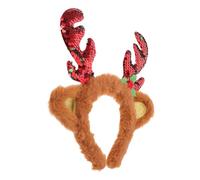 BESTYASH Corni di Renna Cerchietto Copricapo Corna di Renna per Feste di Natale Cerca per Capelli Corna di Natale Cerca