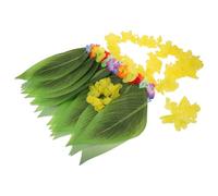 BESTYASH Costume Hawaii Donna Gonna Hula e Collana Luau Party Abito Estivo Tropicale Riutilizzabile per Feste Spiaggia e Eventi Tema