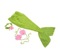 BESTYASH Costume Ragazzo Mermaid Uncinetto Fatto Mano Fotografico e Traspirante per Neonata Accessorio Fotografico Versatile per Shooting Tematici e Feste Compleanno