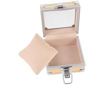 BESTYASH Custodia Per Orologi Singola Coperchio Trasparente Organizer Portatile Per Orologi Di Forma Quadrata 9,5x9,5x5,5 Cm Elegante Per Viaggi e Casa