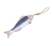 BESTYASH Decorazione da Parete in Legno Intagliato Mano Forma di Pesce Nautico Ornamento Vintage per Interni Stile Mediterraneo Decorazione Murale per Casa al Mare Design Tradizionale