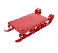 BESTYASH Decorazione Slitta di Natale, Ornamento Slitta Natalizia in Plastica Rossa, Pezzo da Tavolo per Casa e Ufficio, può Stare su Superfici Lisce, DIY