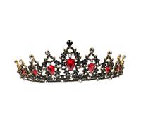 BESTYASH di strass vintage per le donne accessori per per le donne da sposa gioielli per coroncina sposa Tiara da sposa copricapo da sposa lega rosso