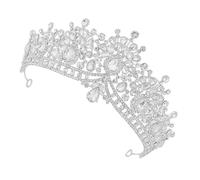 BESTYASH diadema di strass decorazione della testa del diadema Copricapo da sposa accessori sposa per il del matrimonio per le donne Lega di zinco Silver