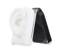 BESTYASH Espositore Orecchio Umano Finto in Silicone Realistico, Kit per Piercing Orecchini 3d per Formazione e Pratica Professionale, Supporto per Didattica Medica e Display Accessori