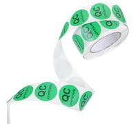 BESTYASH Etichette Adesive Qc Rotonde Nero Autoadesive per Linee di Produzione e Controllo Qualità Applicazione Facile per Ispezione e Inventario