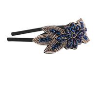 BESTYASH Fascia Degli Anni '20 Fascia Anni '20 Copricapo Per Di Perline Per Le Donne Spose Perline D'epoca Spa Da Sposa Per La Sposa Accessori Matrimoni Blu