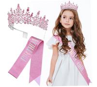 BESTYASH Fascia e Di Compleanno Tiara Principessa Regolabile Decorazioni Per Feste Di Compleanno Per Ragazze e Donne