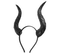 BESTYASH Fascia per Chioma Halloween con Corna da Demone in Pu e Ferro, Leggera e Facile da Trasportare, per Festival e Costumi del Giorno dei Morti