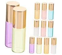 BESTYASH Flaconi Roll-on Vuoti per Oli Essenziali, Set da 12 Pezzi da 5 Ml, Bottiglie Ricaricabili in Vetro Chiusura Ermetica, Portatili per Viaggi e Uso Personale