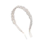 BESTYASH Grazia Copricapo da Sposa Decorazioni di Perline Cerchietto per Capelli da Sposa per Feste di Matrimonio Adatto Donne Ragazze Spose e Damigelle