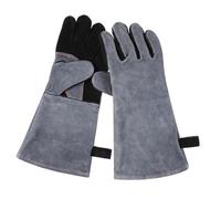 BESTYASH Guanti da Saldatura Resistenti al con Polsino Protezione per Mani per Lavori ad Temperatura Guanti da per Saldatori e Barbecue Morbido Traspirante