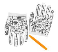 BESTYASH Guanti Per Riflessologia Della Mano Strumenti Per Agopressione e Stimolazione Alle Dita Design Traspirante e Antiusura Chiare Indicazioni Per Punti Di Agopuntura