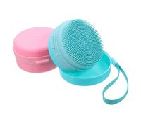 BESTYASH Handso Porta Saponetta Schiumogeno in Silicone 2 Pezzi, Spazzola Scrub Corpo Silicone per Pulizia e Massaggio Durante Bagno o Viaggio Design Integrato e Protezione
