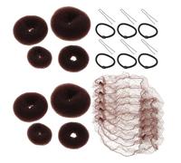 BESTYASH Kit per Chignon con Donut Marrone e Rete Invisibile per Capelli Strumenti Elastici per Acconciature Updo Adatto Capelli Spessi e Sottili per Danza Eventi e Feste