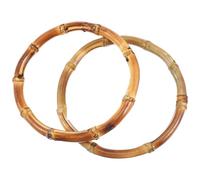 BESTYASH Manici per Borse in bambù Rotondi 2 Pezzi Larghezza Interna 10 CM Sostituzione per Borse Fai da Te Fatte Mano