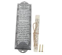 BESTYASH Mezuzah in Metallo Retro Scrittura Adornare Mezuzah Sacra Religiosa per Decorativa