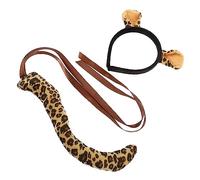BESTYASH Orecchie e Coda Da Leopardo Fascia Per Capelli Orecchie Da Leopardo Costume Per Cosplay e Feste Realizzato in Morbido e Resistente Clip Sicura Adatto Per Vari Spettacoli e Usi