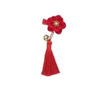 BESTYASH Orecchini di dinastia nappa Accessori per ragazze spillo rosso Hairpin forcina per per il nuovo anno Clip per forcina per nappe forcina in stile cinese