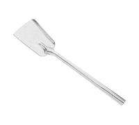 BESTYASH Pala Cenere per Stufa in Ferro, Compatta, Impugnatura Ergonomica | Uso per Barbecue e Giardinaggio, Forma a Cucchiaio Ampliata, Finitura Argento, Adatta a Pellet e Terra