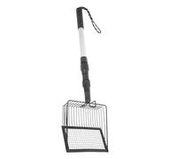 BESTYASH Pala per Cenere con Manico Regolabile a 3 Sezioni, Design Metallico Forato Resistente al Calore, per Riscaldamento a Legna, Camini e Focolari