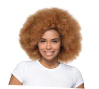 BESTYASH Parrucca Afro Riccia Corta Sintetica Karakè Volume Naturale e Morbidezza Capello Riccio Afro per Donne Nere Adatta per Cosplay Feste Tema e Uso Quotidiano