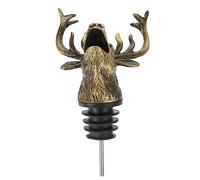 BESTYASH per Vino Rustless Zinco Forma Testa Cervo Versatore Chic Accessorio per Bottiglie da Finitura Bronzo Antico