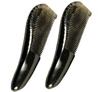 BESTYASH Pettine in Corno di Bue 2 Pezzi 13-14 Cm Pettine Portatile per Massaggio Cuoio Capelluto Cura Chioma Fini Uso Domestico e Professionale Colore Casuale