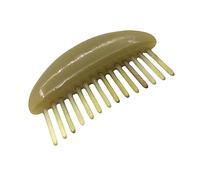 BESTYASH Pettine Per Massaggi Denti Larghi Pettine Per Capelli Realizzato in Corno Naturale Strumento Per Pettinare Nodi Antistatico e Resistente Al Calore Per Uso Quotidiano