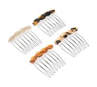 BESTYASH Pettini Laterali per Chioma Piccoli in Acetato Francese, Set da 4 Pezzi Forte Presa Antiscivolo, Accessori per Chioma da Damigella D'onore e Feste, Pettini Fermacapelli per