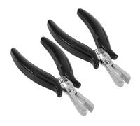 BESTYASH Pinze per Extension Chioma Multifunzionali 2 Pezzi Impugnatura Cromata e Denti Netti Mini Pinze per Rimozione Micro Anelli Strumenti Ergonomici per Salone e Uso Domestico