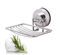 BESTYASH Portasapone Ventosa in Acciaio Resistente senza Supporto da Parete con Forte Aspirazione per Bagno Organizer Portasaponetta Moderno Tracce