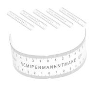 BESTYASH Righello per Mappatura Sopracciglia 6 Pezzi in Pvc Trasparente Scala Nera, Strumento Flessibile per Misurazione e Posizionamento Preciso, Adatto a Microblading e Tatuaggi