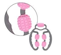BESTYASH Rullo Massaggiante per Gambe Clip ad Anello in Pp e Eva, Multiuso per Fitness, Sollievo Muscolare e Rilassamento Articolare, per Uomo e Donna Rosa