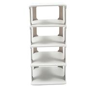 BESTYASH Scarpiera in Plastica Multi-livello Salvaspazio Organizer Scarpe Modulare Supporto Robusto e Facile Da Pulire Per Molteplici Bianca Elegante Per Ingresso e Camera