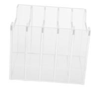 BESTYASH Scatola Porta Cellulare e Design Elegante in Acrilico Trasparente Facile da Pulire con 5 Scomparti con Bordi Lisci Organizer da Tavolo per Riunioni di Gruppo