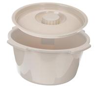 BESTYASH Sedia Comoda WC per Anziani e Donne Incinte in Plastica PP con Coperchio, Facile da Utilizzare e Isolante Odori, per Impiego Domestico e Ospedaliero