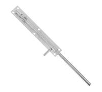 BESTYASH Serratura per Porta Scorrevole Blocca Porta Robusto in Acciaio Inossidabile Argento Elevata Durezza e Montaggio a Vista per Porte di Legno e Cancelli